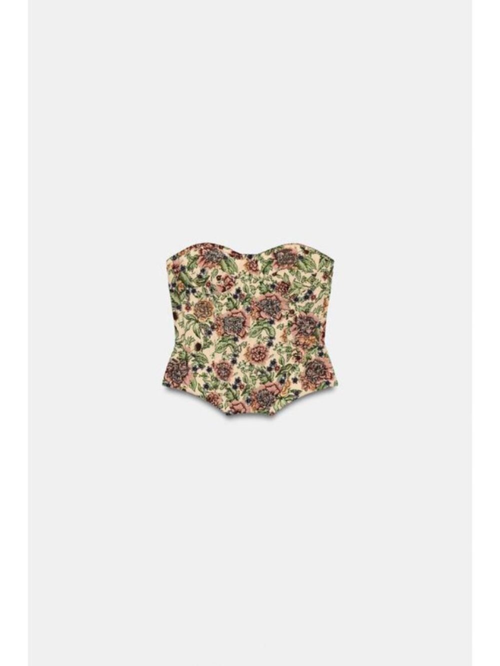 ZARA ZW COLLECTION FLORAL JACQUARD CORSET 7521/260/330